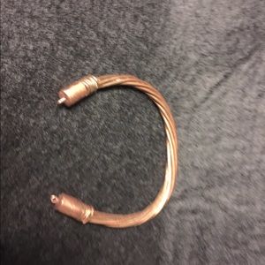 Copper bracelet handcrafted of twisted copper wire